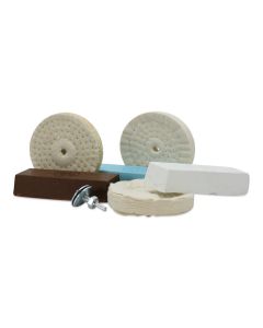 ALUMINIUM polijstset 7 delig 125 mm basic