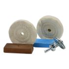 Aluminium polijstset 75 mm  5 delig hobby kwaliteit