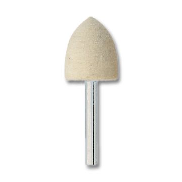 Polijststift vilt, schacht 6 mm, 25x30 mm, punt Polijststift vilt, schacht 6 mm, 25x30 mm, punt