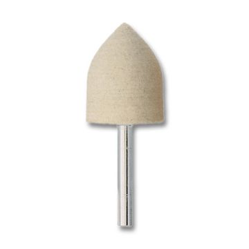Polijststift vilt, schacht6 mm, 30x40 mm, punt, 