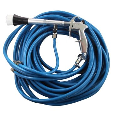 Black Booster Brush Cleaning Gun met Pers slang 15 meter
