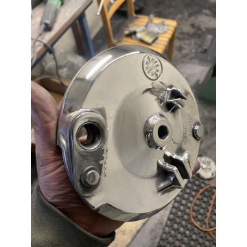 Grote remdeksel / ankerplaat kreidler laten polijsten 160 mm Grote remdeksel / ankerplaat kreidler laten polijsten 160 mm