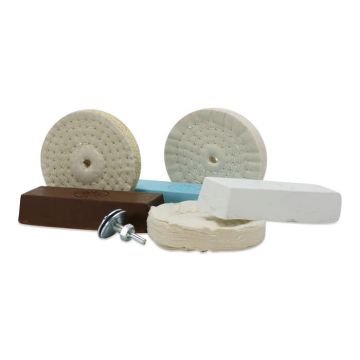 ALUMINIUM polijstset 7 delig 125 mm basic