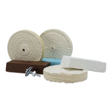ALUMINIUM polijstset 150 mm 7 delig basic